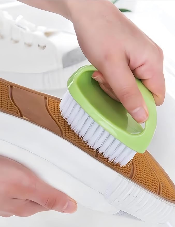2Pack Heavy Duty Scrubbing Brushes, Stiff Nylon Bristles Scrubber Cleaner Brush Multi-Purpose Cleaning Brush, Durable Small Cleaning Brush for Bathroom/Sink/Kitchen/Bathtub/Floor