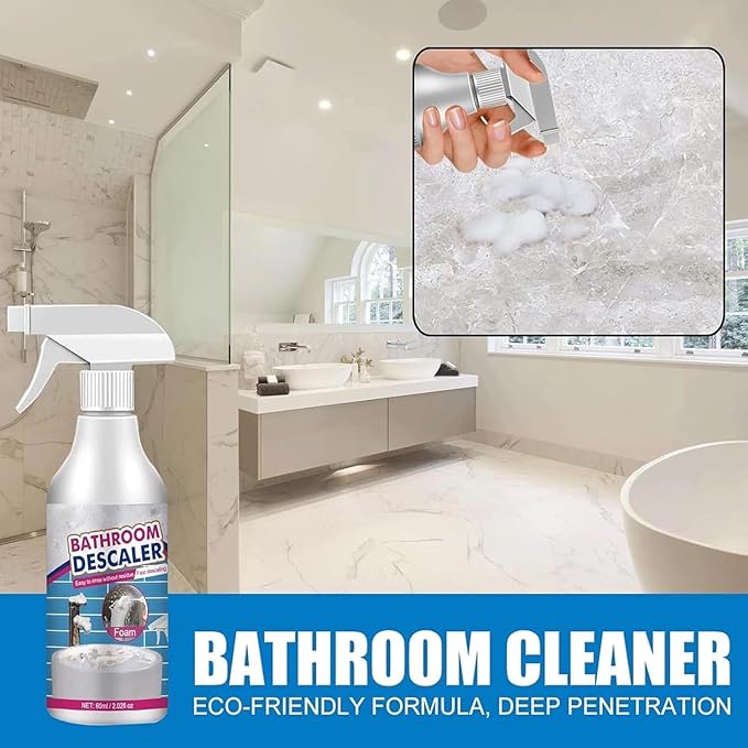 2025 New Bathroom Descaler Foam Cleaner, All Purpose Rinse Cleaning Foams Spray, Stubborn Stains Cleaner, Suitable for Faucets Bathtubs Tiles Glass (2pcs)