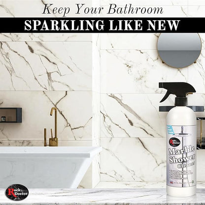 Rock Doctor Granite & Quartz Marble Shower Cleaner Spray, Shower & Tile Cleaner, Soap and Scum Remover, Works on Ceramic Tile, Hard Water Stain Remover, 24.oz Pack of 1