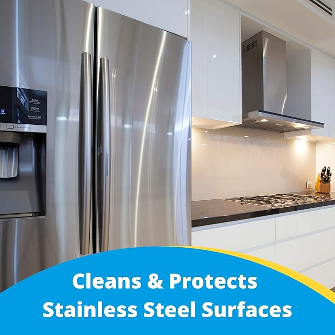 Carbona Stainless Steel Cleaner | Streak Free Formula | For Refrigerators, Sinks, & Dishwashers |16.8 Fl Oz Each, 3 Pack