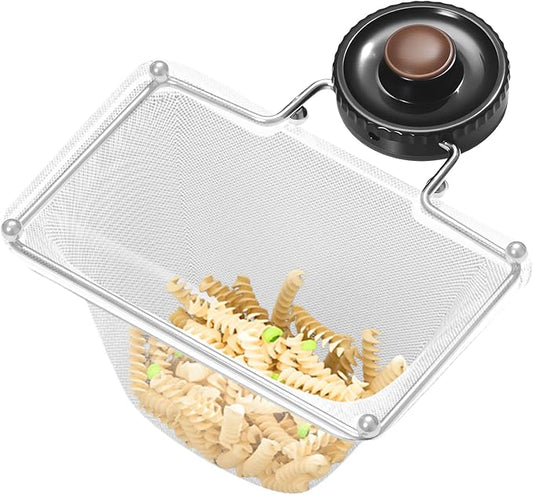 Kitchen Sink Strainer with Filter Mesh Bag, Suction Cup Food Waste Filter Basket, Foldable Washing Vegetables and Fruits Drying Bag Holder (Black Sink Strainer+100pcs Mesh Bag)