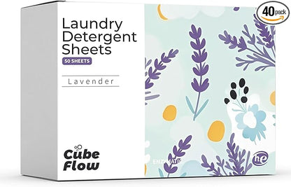 Laundry Detergent Sheets, Ebony Rose Scent - 100 Loads | 72-hour long lasting fragrance, Eco Friendly Sheets | Pre-Measured, Liquidless for Deep Clean | Hypoallergenic (Lavender)