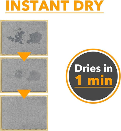 SpaceAid Stone Drying Mat for Kitchen Counter, Bamboo Rack Dish Pad, Instant Dry Diatomaceous Earth Mat Dishes, Stone Dish Fast Drying Mat Board (15.8 x 11.8 inch, Gray)