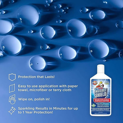 Invisible Shield Glass Essentials Shower Door Protectant and Water Spot Remover Kit 32 oz