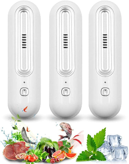 Fridge Deodorizer Odor Eliminator – Powerful Odor Eliminator & Freshness Preserver For Refrigerator, Compact & Rechargeable, No Filters Needed, Extends Food Freshness & Reduces Waste (3)