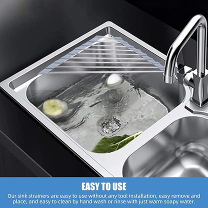 Kitchen Sink Strainer Stainless Steel, LASSHSWA Kitchen Sink Drain Strainer, Sink Strainers for Kitchen Sinks with Large Wide Rim 4.5" Diameter (3)