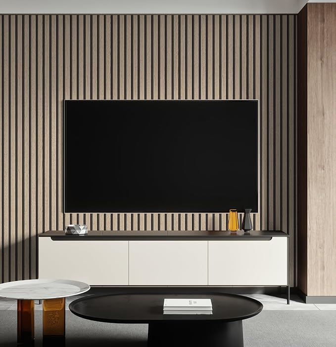 myforHD Wallpaper Peel and Stick Wood Grating Stripe Self-Adhesive Wallpaper Faux Wood Contact Paper Wood Slats Self Adhesive Wall Paper PVC Vinyl Film Removable Waterproof 17.3" x 393"