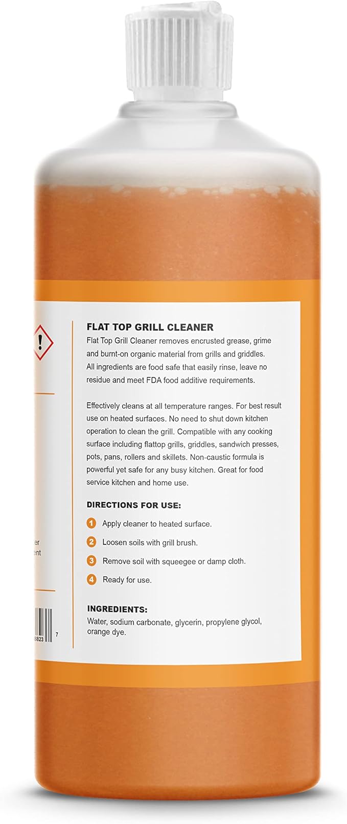 Flat Top Grill Cleaner – 32 fl oz | Griddle Cleaner, Removes Burnt-On Residue, Food Safe, Non-Caustic Formula, For Blackstone Grills