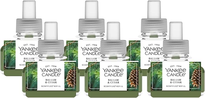 Yankee Candle Balsam & Cedar ScentPlug Refills (Pack of 6)