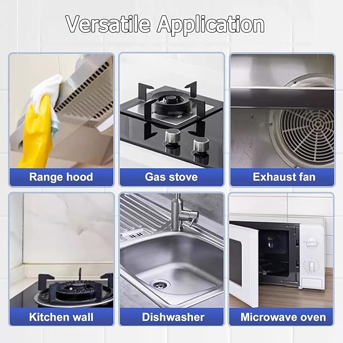 Kitchen Cabinet Cleaner And Polisher, All Purpose Kitchen Heavy Oil Cleaning Agent, Oil Stain Remover Spray, For Stove, Oven, Dishwasher, Tiles (2)