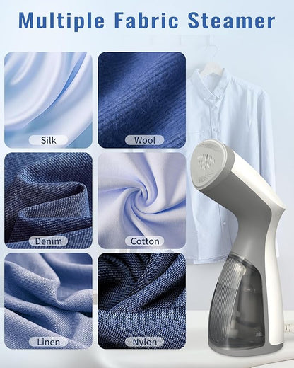 BEAUTURAL Steamer for Clothes, Portable and Handheld Garment Wrinkle Remover, Fast 25s Heat-up, 120V Only (Not for 220V Europe)