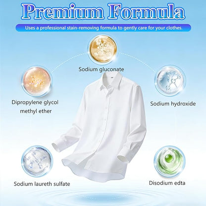 Non Ionic Clothing Emulsifier Stain Remover, Portable Dry Cleaning Stain Removal Spray, Powerful Laundry Stain Remover Spray, Active Enzyme Laundry For Clothes (2pc)
