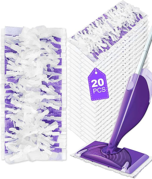 Mop Pads Refills Compatible with Swiffer WetJet Spray Mops Disposable Mopping Pads for All Purpose Surface Floor Replacement Pad Refill 20 Pack