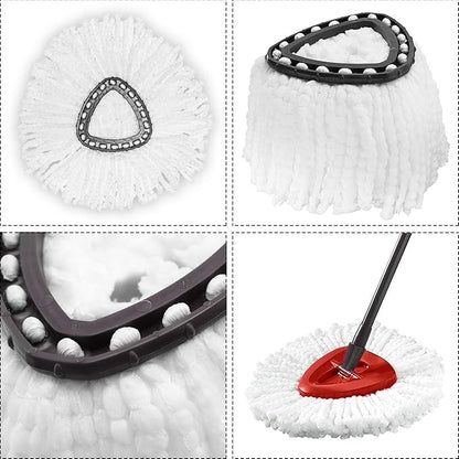 1 Pack Mop Heads Replacement for O-Ceda Easy Wrin Spin Mop, Microfiber Spin Mop Refills, Easy Cleaning Mop Head Replacement (1pc 1-Tank Mop White)