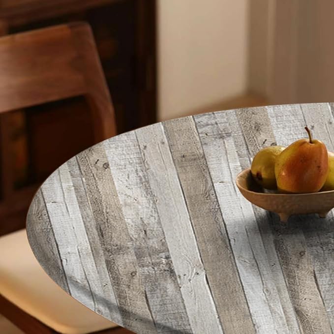 LXCREAT Faux Wood Butcher Block Contact Paper Shiplap Peel and Stick Wallpaper 17.5"X394", Natural Grey Wooden Self Adhesive Removable Vintage Wallpaper for Shelf Kitchen Home Walls Decoration