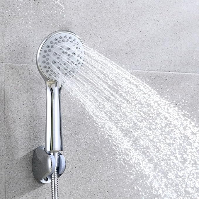 Shower Head - High Pressure 5 Setting Shower Heads, Multi-Functional Chrome Finished Bathroom Rainfall Shower Head With Handheld Spray & 5Ft Shower Hose For Luxury Shower Experience
