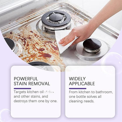 Multi-Surface Cleaner Spray All-Purpose Cleaning System with Concentrated Tablets Effective Oven & Kitchen Degreaser, Reusable Bottle for Home Bathroom & Grill 12 Tablets (2pcs)