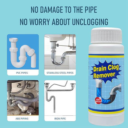 Wild Tornado Sink and Drain Cleaner, Wild Tornado Drain Clog Remover, Powerful Sink Cleaner Powder Fast Foaming for Kitchen Toilet Pipe Quick Cleaning Tool Clog Remover