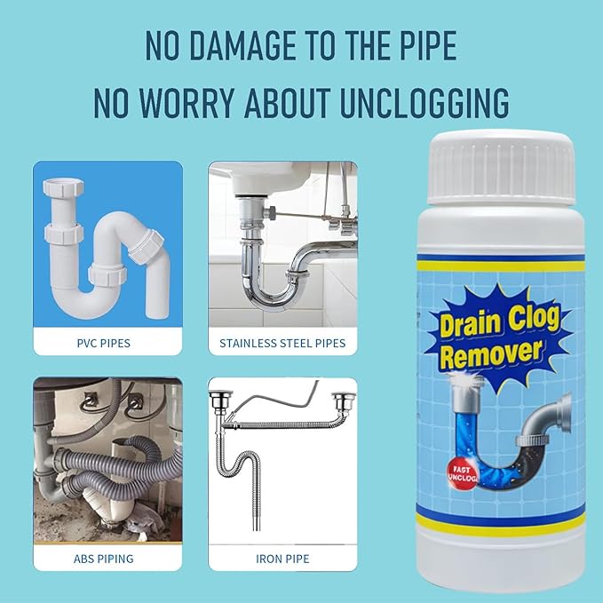 Wild Tornado Pipe Dredge, drain clog remover，Powerful Sink and Drain Cleaner, Fast Foaming for Kitchen and Pipes Cleaning Tool（4pcs）