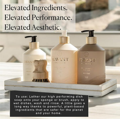 L’AVANT Collective High Performing Dish Soap Refill | Plant-Based, Naturally Derived Formula, Ambre Santal Scent | 32 fl oz Refill Pouch | Sustainable Luxury Kitchen Cleaning Solution