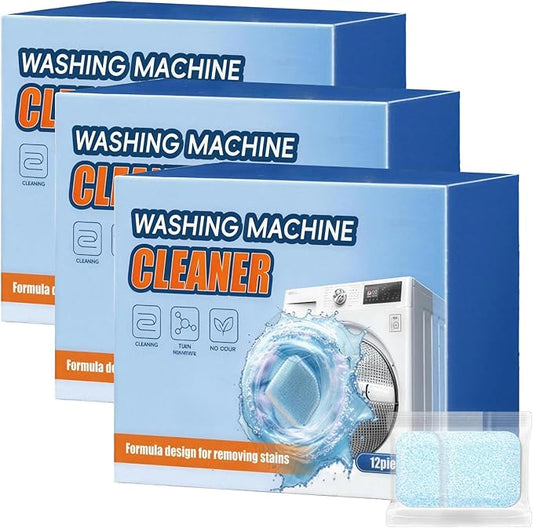 Oxygen Washing Machine Cleaner Tablets,Washing Machine Cleaner,Deep Clean, Remove Buildup & Odors, Suitable For All Types Of Washing Machines (3PC)