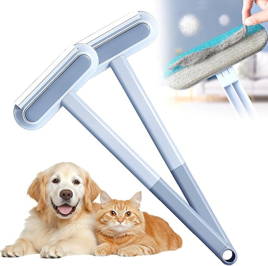 Pet Hair Remover, 2025 Upgraded Washable Lint Brush Cat Hair Remover, Pet Hair Remover for Furniture, Reusable Long Handle Dog and Cat Hair Remover Brush, Multifunctional Hair Removal Brush (2)