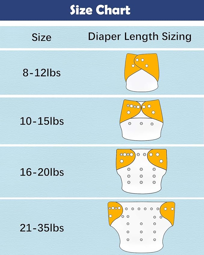 babygoal Boy Cloth Diapers Pack of 13, Baby Reusable Washable Pocket Nappy, 6pcs Diapers+6pcs Rayon from Bamboo Inserts+Wet Bag
