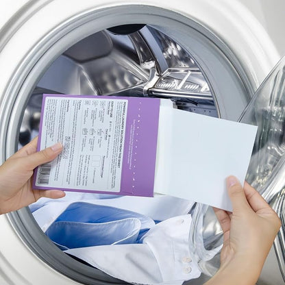 YUCO Travel Pack Laundry Detergent Sheets 2 Pack of 5 Sheet for Overnight Week Travel, Envelope Pouch Carry Everywhere, for Clothing Deep Clean Grament Freshen, Hypoallergenic, Fresh and Lavender