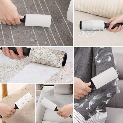 480 Sheet Extra Sticky Lint Roller - Pet Hair Remover for Clothes - 4 Handles + 8 Refills Pack