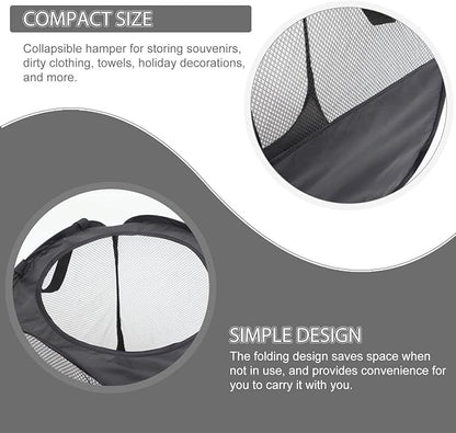 Alipis Ergonomic Laundry Basket Folding Storage Hamper for Clean Dirty Clothes Household Organizers