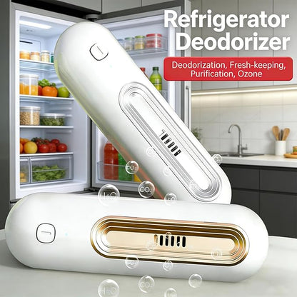Rechargeable Odor Eliminator for Fridge, Compact Cordless Deodorizer Keeps Food Fresher, No Filter Replacement, USB Charging for Kitchen, Freezer & Food Storage