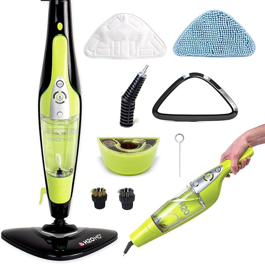 H2O HD Steam Mop & Handheld Steam Cleaner | 3-in-1 Floor Steamer | 1500W Power & 450ml Removable Tank | Foldable Storage | Hardwood, Tile & Laminate Cleaner