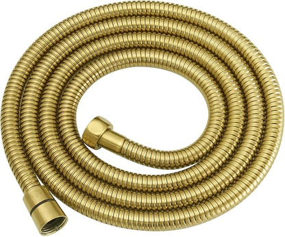 RUMOSE 79 inches Shower Hose Extra Long Stainless Steel Shower Tube Attachment Flexible Handheld Shower Sprayer Hose, Brushed Gold