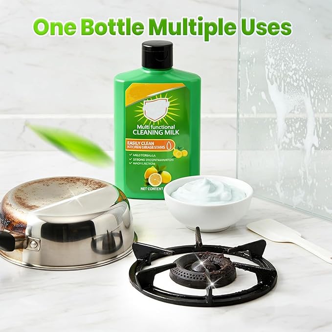 Cleaning Milk House Cleaner, 2026 New Powerful Multifunctional Cleaner, Powerful Concentrated Cleansing Lotion, Multi-Purpose Cleaner for Kitchen and Bathroom (1pcs)