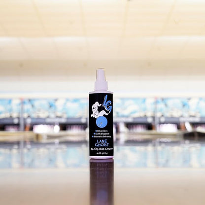 Lane Ghost Bowling Ball Cleaner Spray - USBC Approved - Oil, Scuff, and Belt Mark Cleaner - Restores Tack and Prolongs Lifespan of Ball
