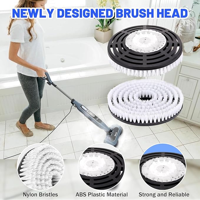Upgraded Steam Mop Pads for Shark S7000 Series - Replacement Brush Heads with Scrubbing Bristles | Deep Cleans Hardwood, Tile, Laminate Floors | Compatible with S8201/S8001/S7201 Models-2 Pack