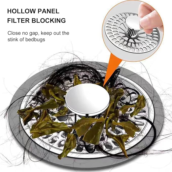 PANGBOER Detachable Bathtubs Drain Stopper Bathroom Shower Sink Drain Plug Push-type Bounce Cores Drain Filter Bounce Cores