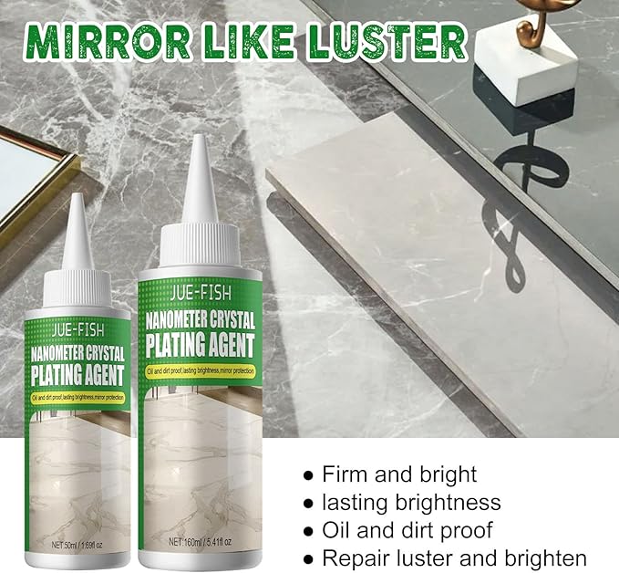 Marble Nano Crystal-Plating Agent, Stone Crystal Plating Agent, Nano Crystal Plating Agent for Kitchen, Marble&Granite&Quartz Countertop Cleaner and Polish (1PC)
