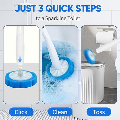 100pcs Disposable Toilet Wand Refills, Replacement Brush Heads Compatible With Clorox Wand Refill System, Upgrade Fiber Cleaner Heads for Closestool Cleaning (not included brush rod)