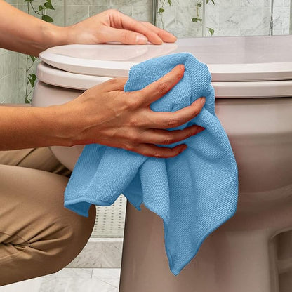 Avalon Towels Microfiber Cleaning Cloths (Value Pack of 48) - Size 16 x 16 Inches, Highly Absorbent Cleaning Rags, Lint Free, Reusable and Washable, Microfiber Towels for Cars