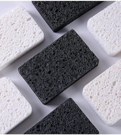 24 - Pack Non-Scratch Scrub Sponges - Sponges for Dishes and Washing Dishes, Cleaning Sponges for Kitchen Home and More（Black&White）