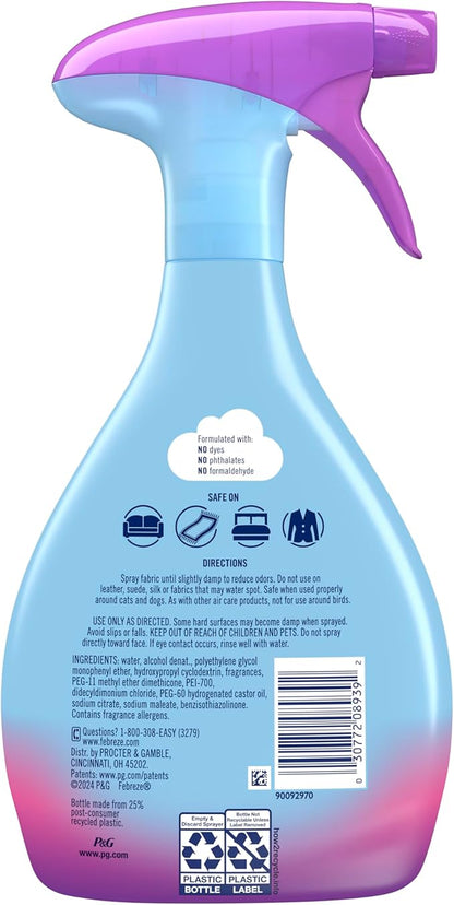 Febreze Fabric Spray, Air Freshener, Odor-Fighting Fabric Refresher, Couch and Linen Spray, Sneaker Balls Alternative, Multi-Use, Gain Moonlight Breeze Scent, 23.6 fl oz