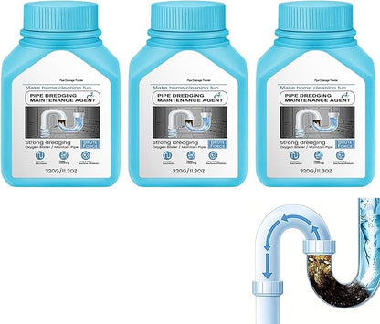 Drain Clog Remover Powerful Unclogging Sink Hair Cleaner, Sink Drain Cleaner for Kitchen Bathroom, Unclogging Solution for Pipes, Toilets & Showers Fast Acting Drains Unclogger (3PCS)