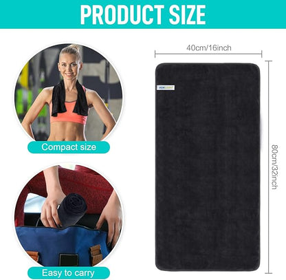 SINLAND Microfiber Gym Towels Super Absorbent Compact Travel Workout Towel Quick Dry Camping Sweat Towel for Sports Beach Swimming Backpacking Hiking and Yoga Men Women 16 Inch X 32 Inch