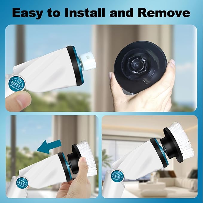 Replaceable Brush Heads Set, 9 Pack Brush Heads for Electric Spin Scrubber, Cordless Spin Scrubber Brush for Most Brands of ANS-8051A&ANS-8050 Electric Cleaning Brush, for Bathroom, Kitchen
