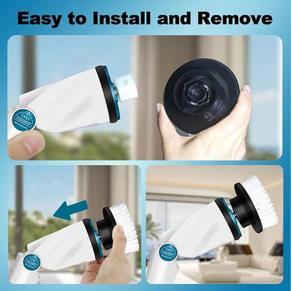 Replaceable Brush Heads Set, 9 Pack Brush Heads for Electric Spin Scrubber, Cordless Spin Scrubber Brush for Most Brands of ANS-8051A&ANS-8050 Electric Cleaning Brush, for Bathroom, Kitchen