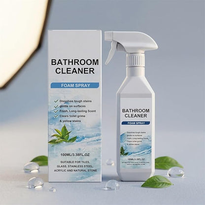 Scale Remover Bathroom Cleaner, Bathroom Cleaner Foam Spray for Shower, Glass, Stainless Steel, Tiles, Glass and Toilet, 3.38OZ (1Pcs)