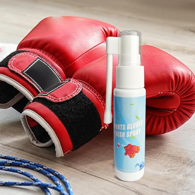 Boxing Glove Deodorizer 30ml, Gym Bag Freshener Spray for Work Boots, Athletic Gear, Gloves, Clothes, Helmets, Shoes, Hockey Equipment, Sports Use