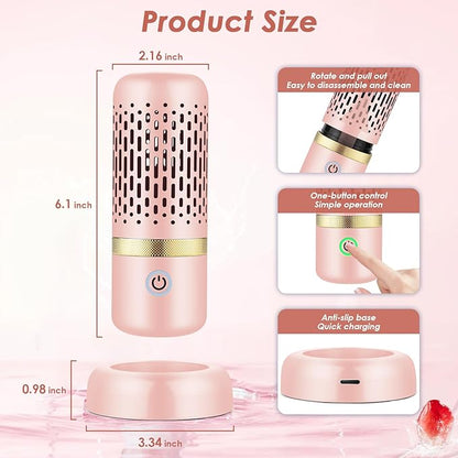 Cudinham Fruit and Vegetable Purifier Cleaner Washing Machine Upgraded Capsule Shape Disinfection OH-ion Purification Technology for Cleaning Grains Rice Meat Seafood, Pink