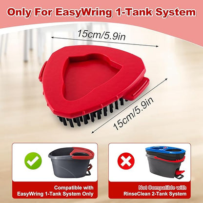 Scrub Brush for O-Cedar, Scrubber Mop Head Compatible with Ocedar Spin Mop Easy Wring 1 Tank,Upgraded Full Bristle of Cedar Scrubber Attachment,Floor Scrubber Brush,Wall Tile Bathroom Scrubber,1 Pack